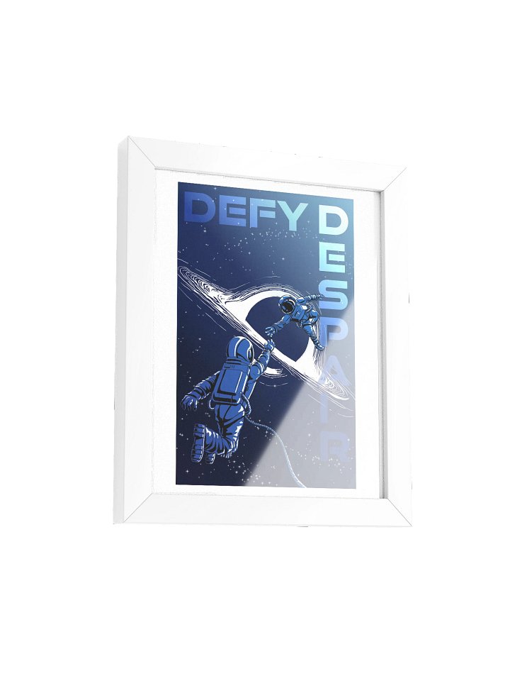 DEFY DESPAIR ASTRONAUTS framed poster (blue) product image (9)