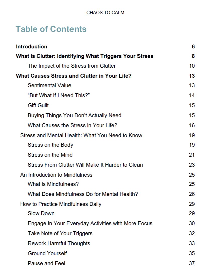 Chaos To Calm eBook product image (2)