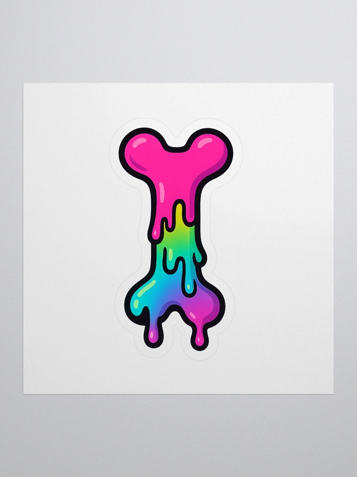 Melting Rainbow Bone Cut Stickers product image (1)