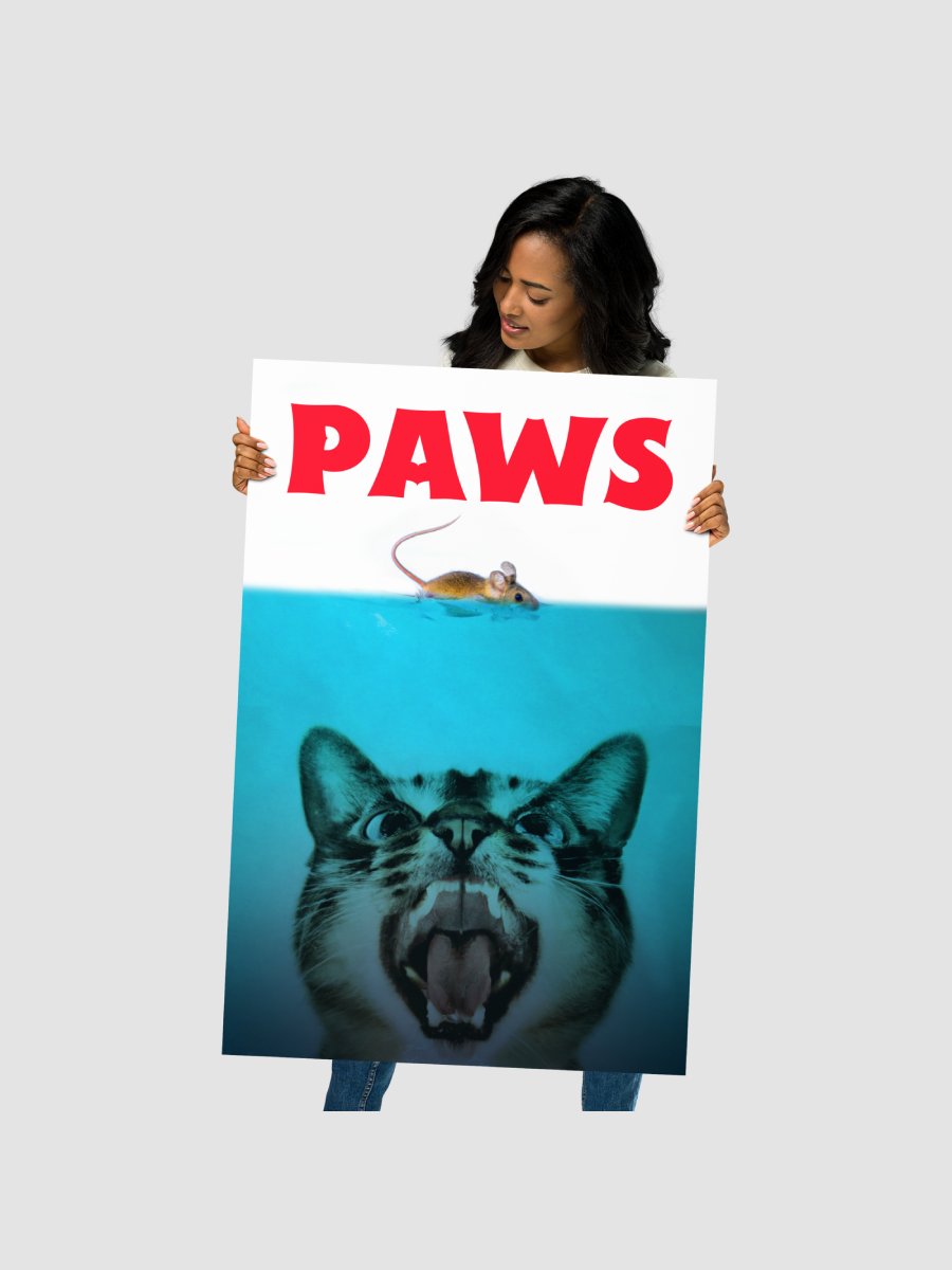 "Paws" Poster - Hilarious Cat and Mouse Parody in Premium Matte Print product image (3)