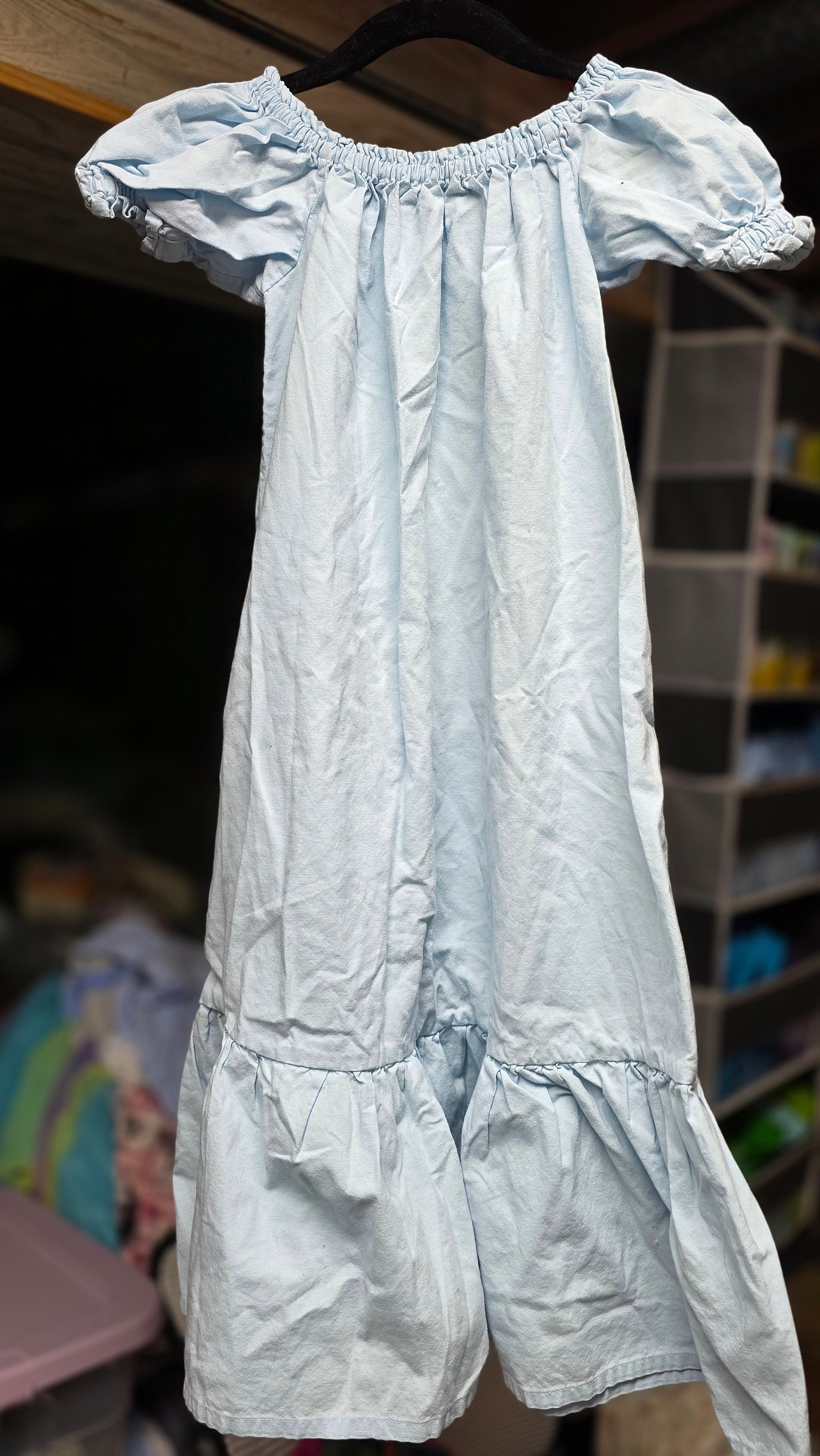 HANDMADE - Size 4 - USED - Blue peasant dress product image (1)