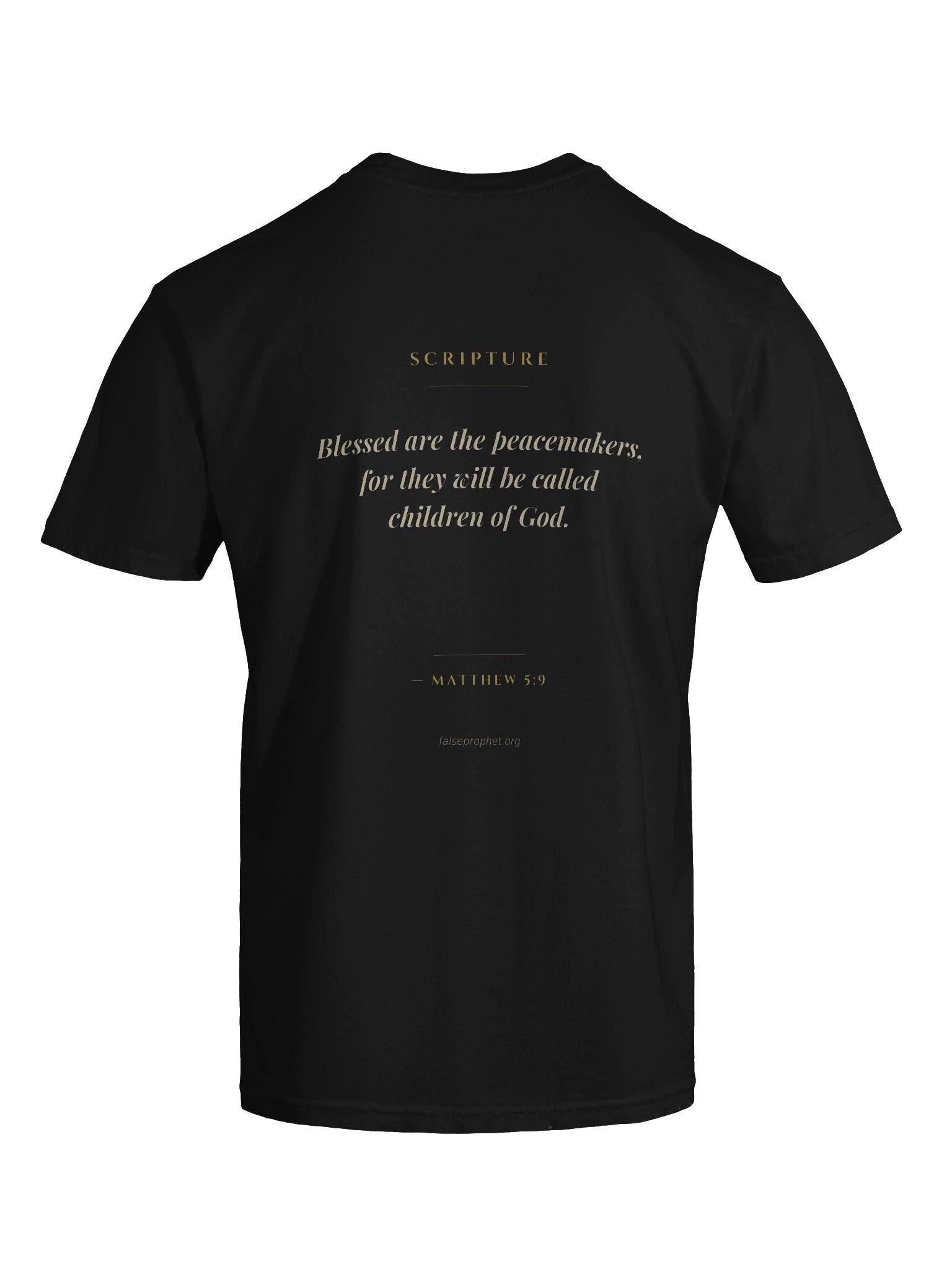 Matthew 5:9/Blessed are the Peacemakers T-Shirt (Black) product image (7)