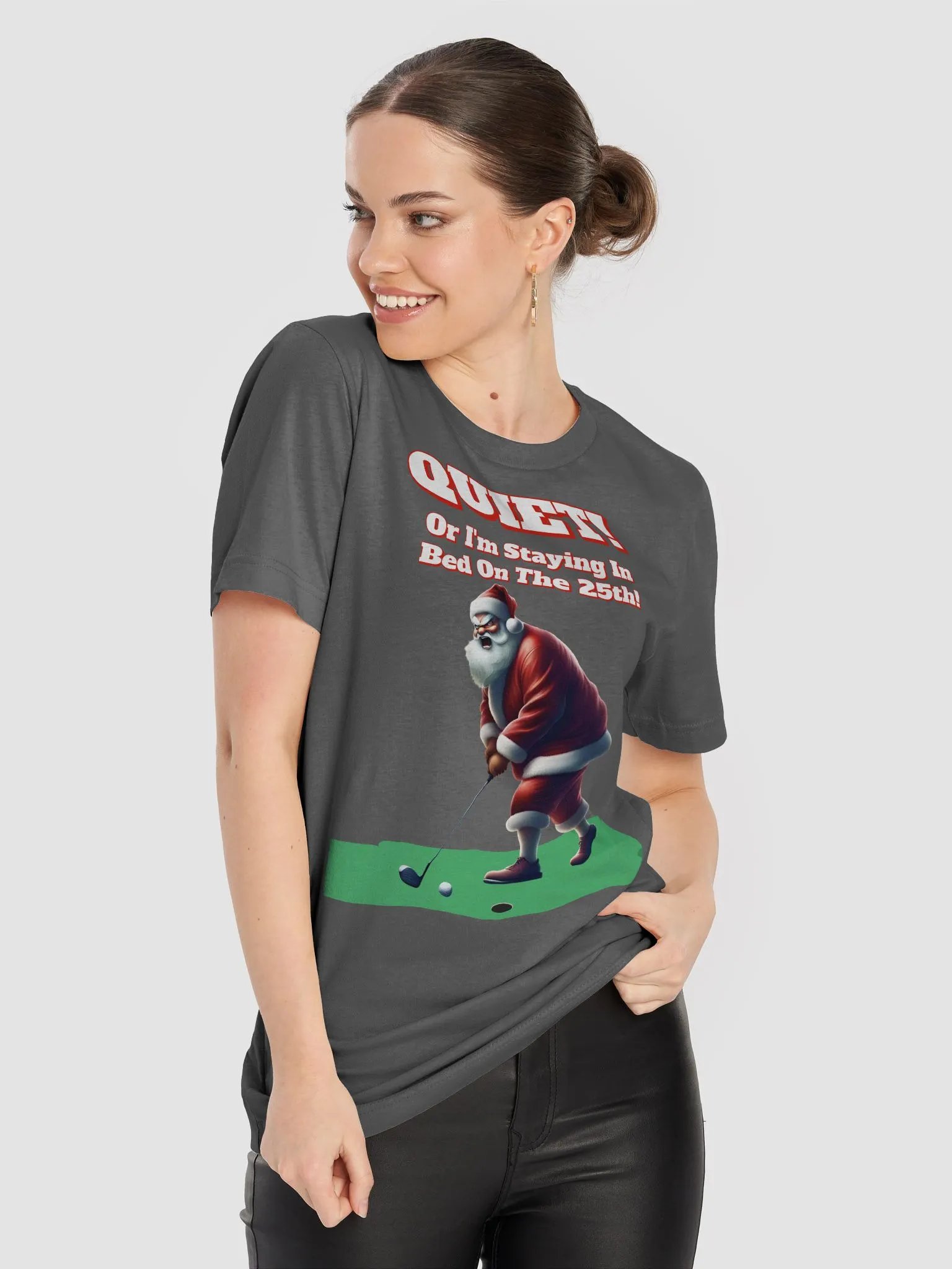 Quiet! Or I'm Staying In Bed On The 25th! Golfing Santa product image (56)