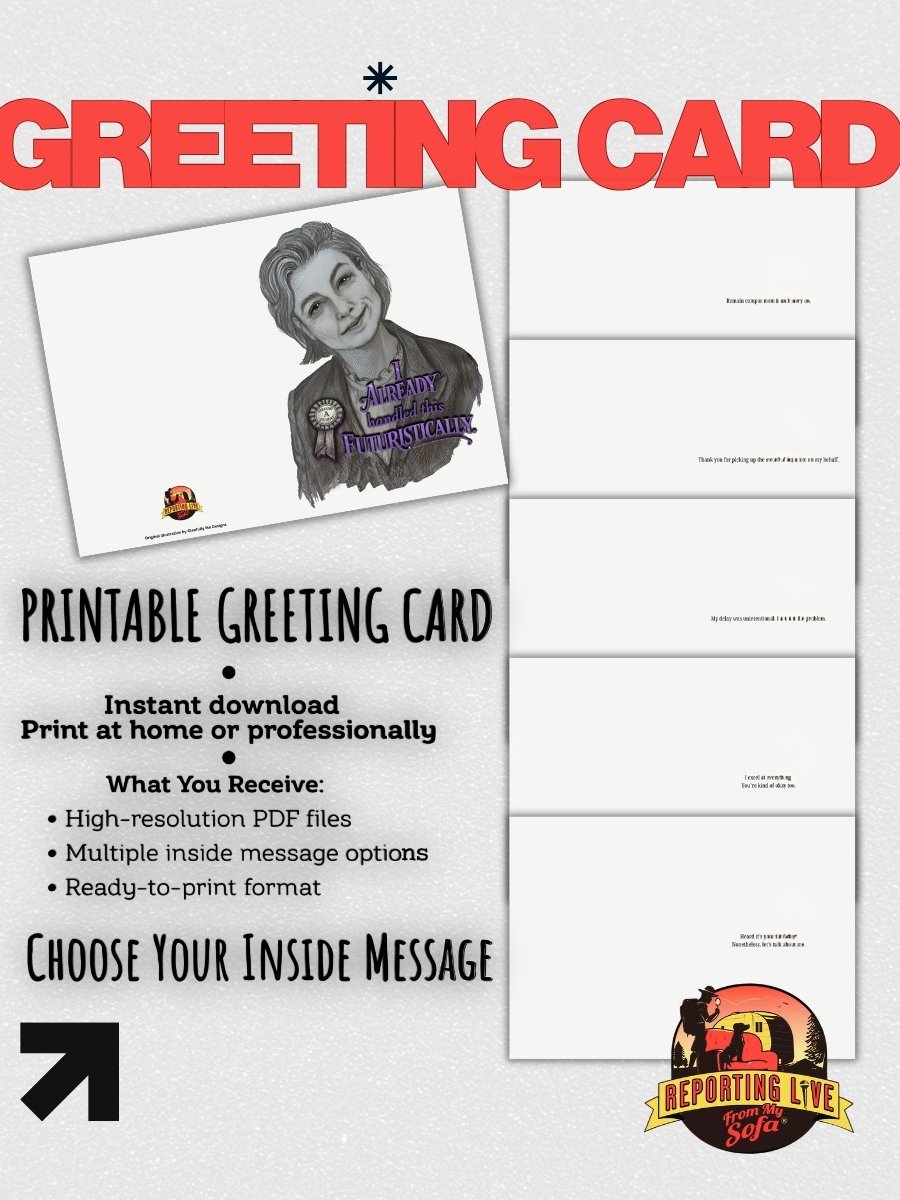 Already Handled This Futuristically Printable Greeting Card (Choose Your Message) product image (2)