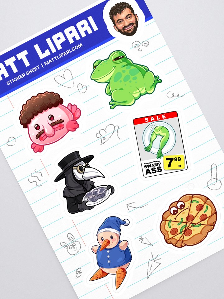 Matt Lipari Sticker Sheet product image (1)