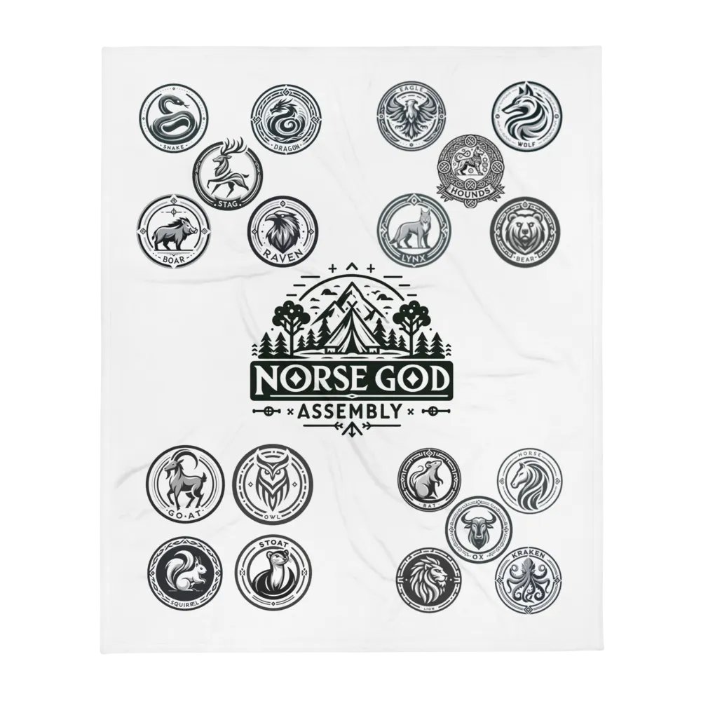 Norse God Assembly Throw Blanket product image (1)