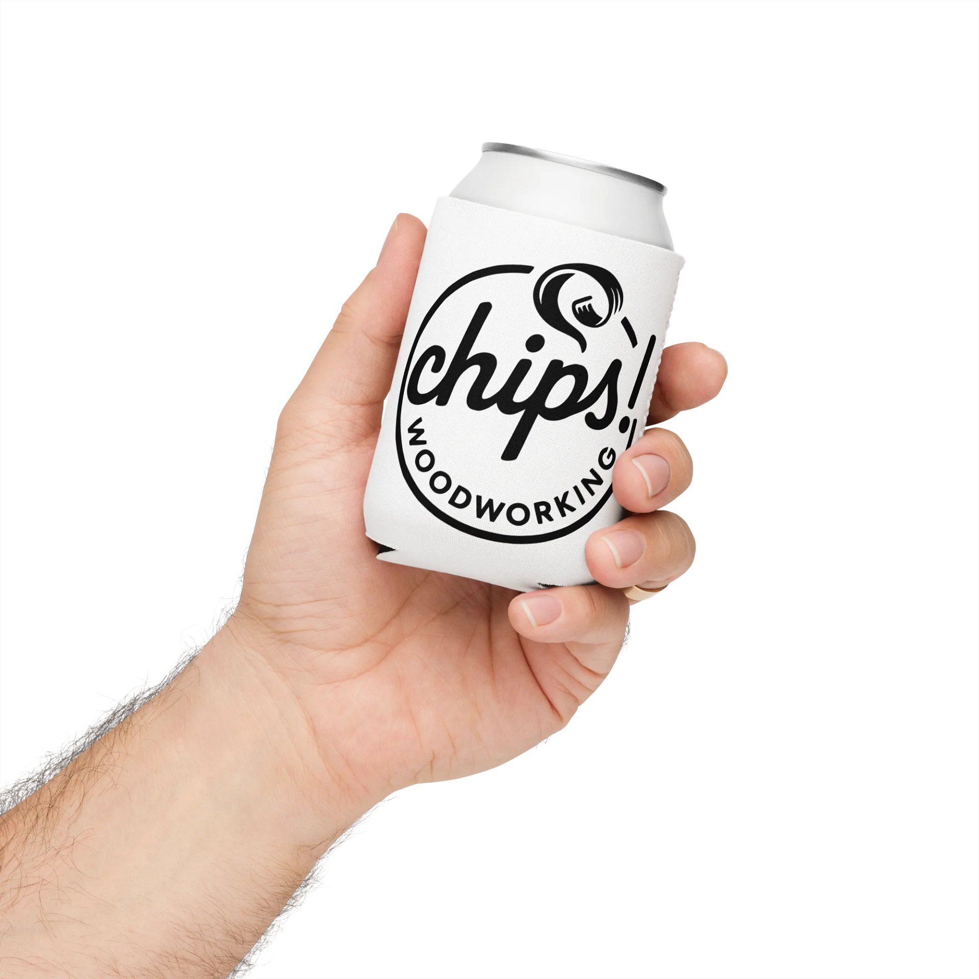 Chip's Woodworking Black Logo Can Coosie product image (4)