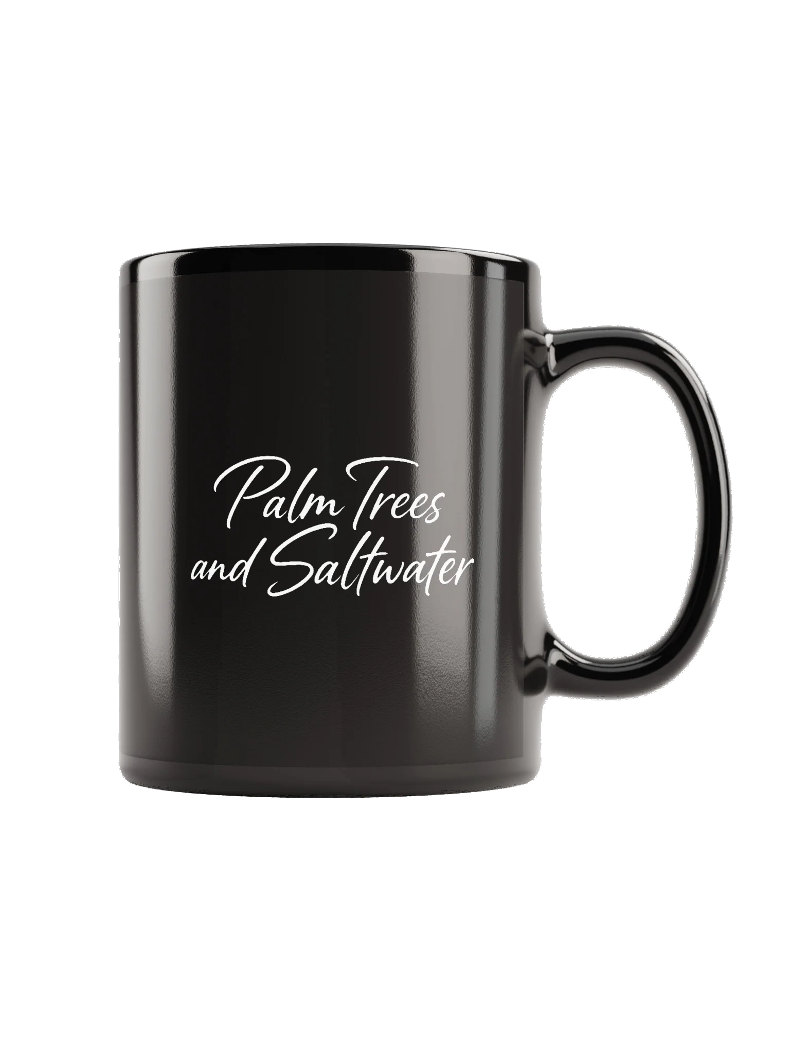 Palm Trees & Saltwater Black Mug product image (5)