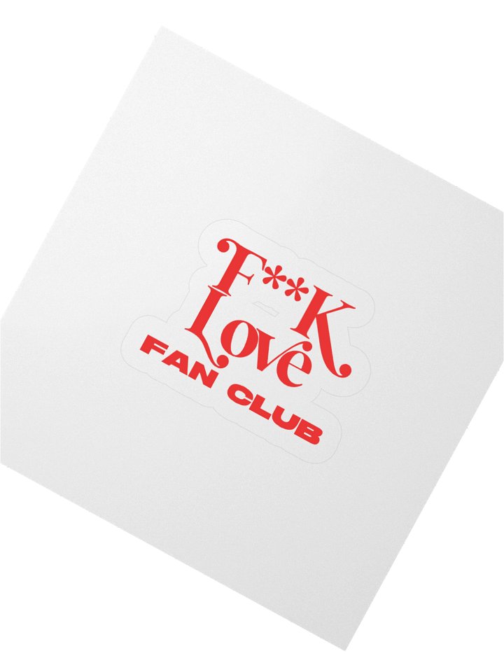 F**K Love Fan Club Kiss Cut Sticker - Red product image (4)