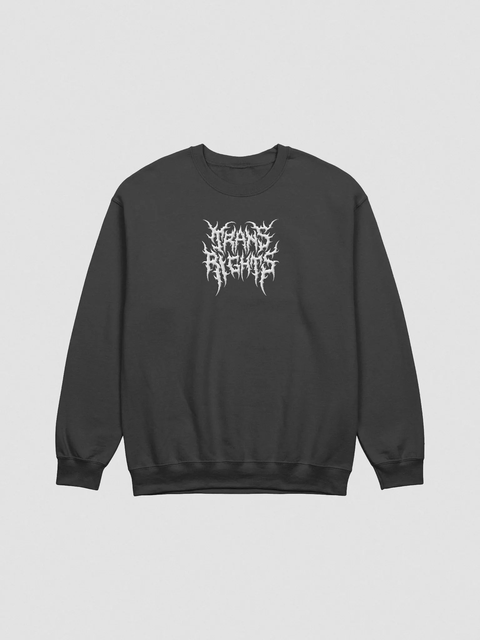 Trans Rights Heavy Metal Embroidered Sweatshirt product image (1)