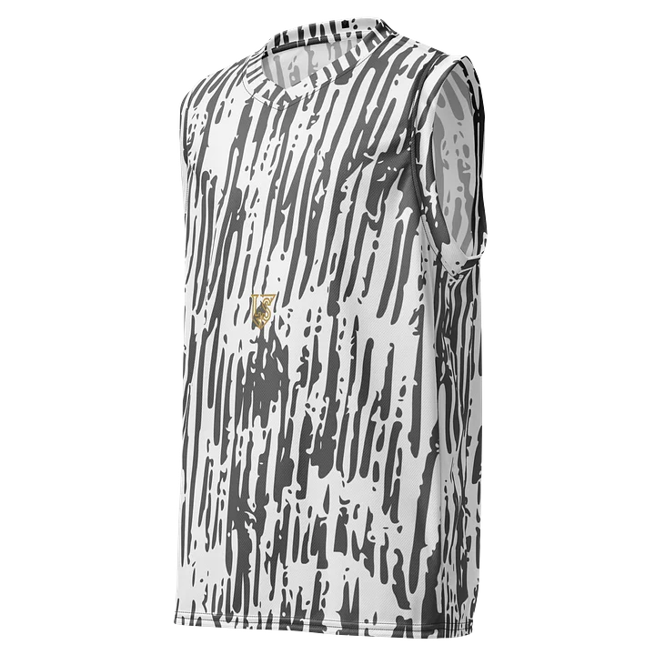 No Cap - White w/Black Strokes Sleeveless Pattern Design product image (1)