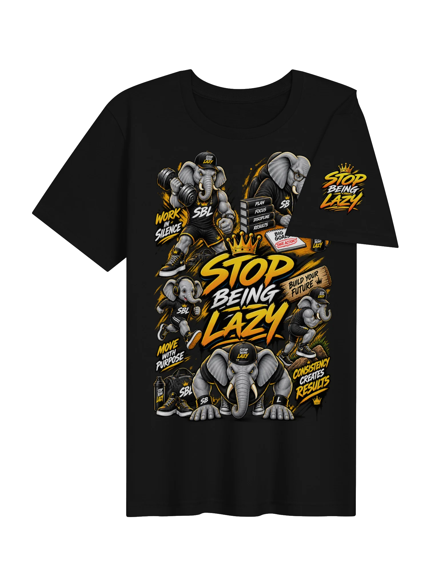 Stop Being Lazy — Strength & Discipline Tee product image (3)