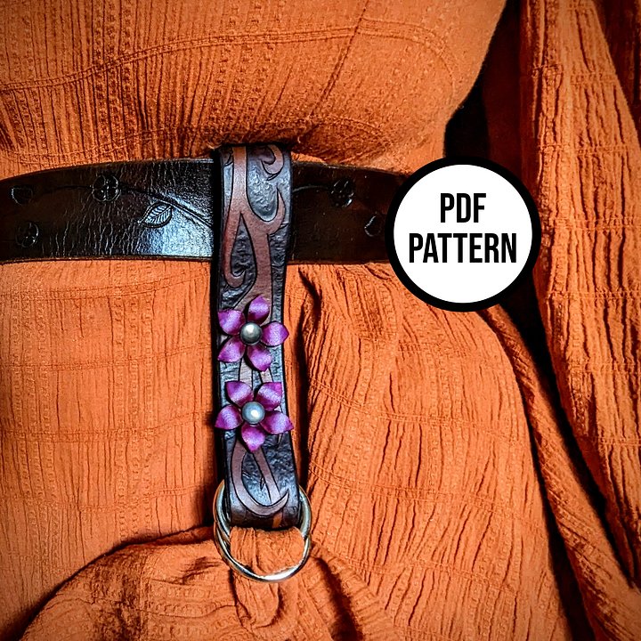 Leather Skirt Hike with Vines & Flowers - PDF Pattern for Leathercraft product image (2)