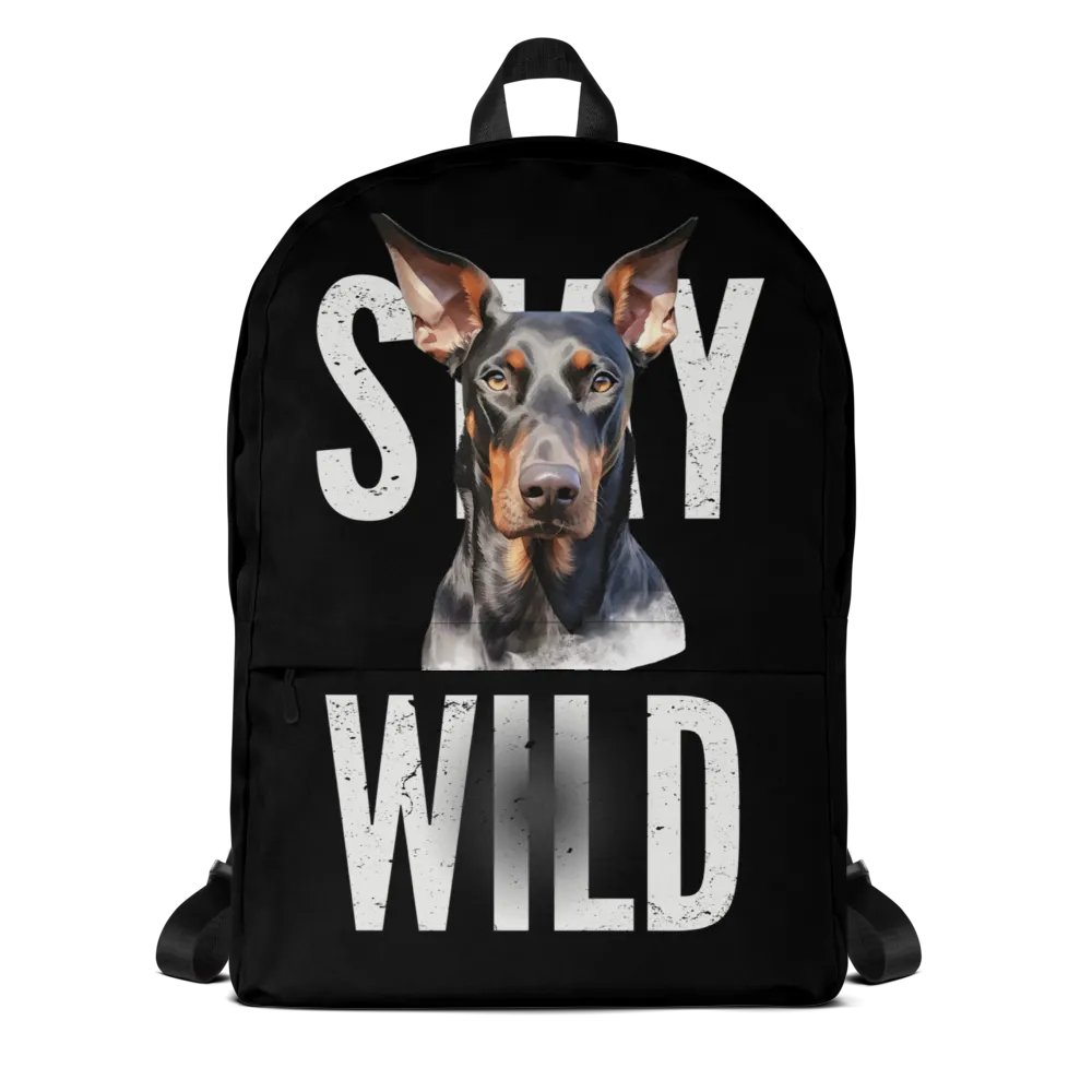 Stay Wild Doberman All-Over Print Backpack product image (1)