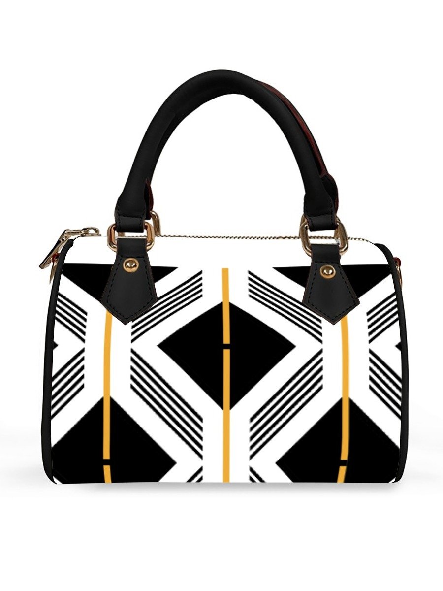 Art Deco Luxe Leather Barrel Bag product image (3)