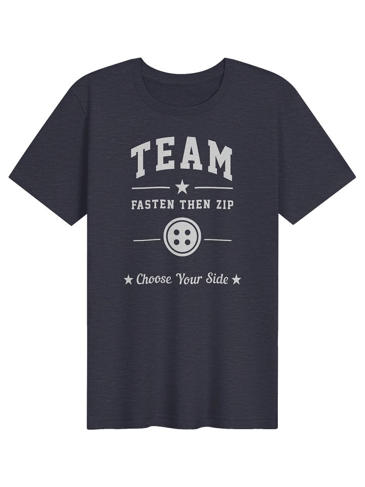 Team Fasten Then Zip Tee, Heather Navy Edition product image (1)