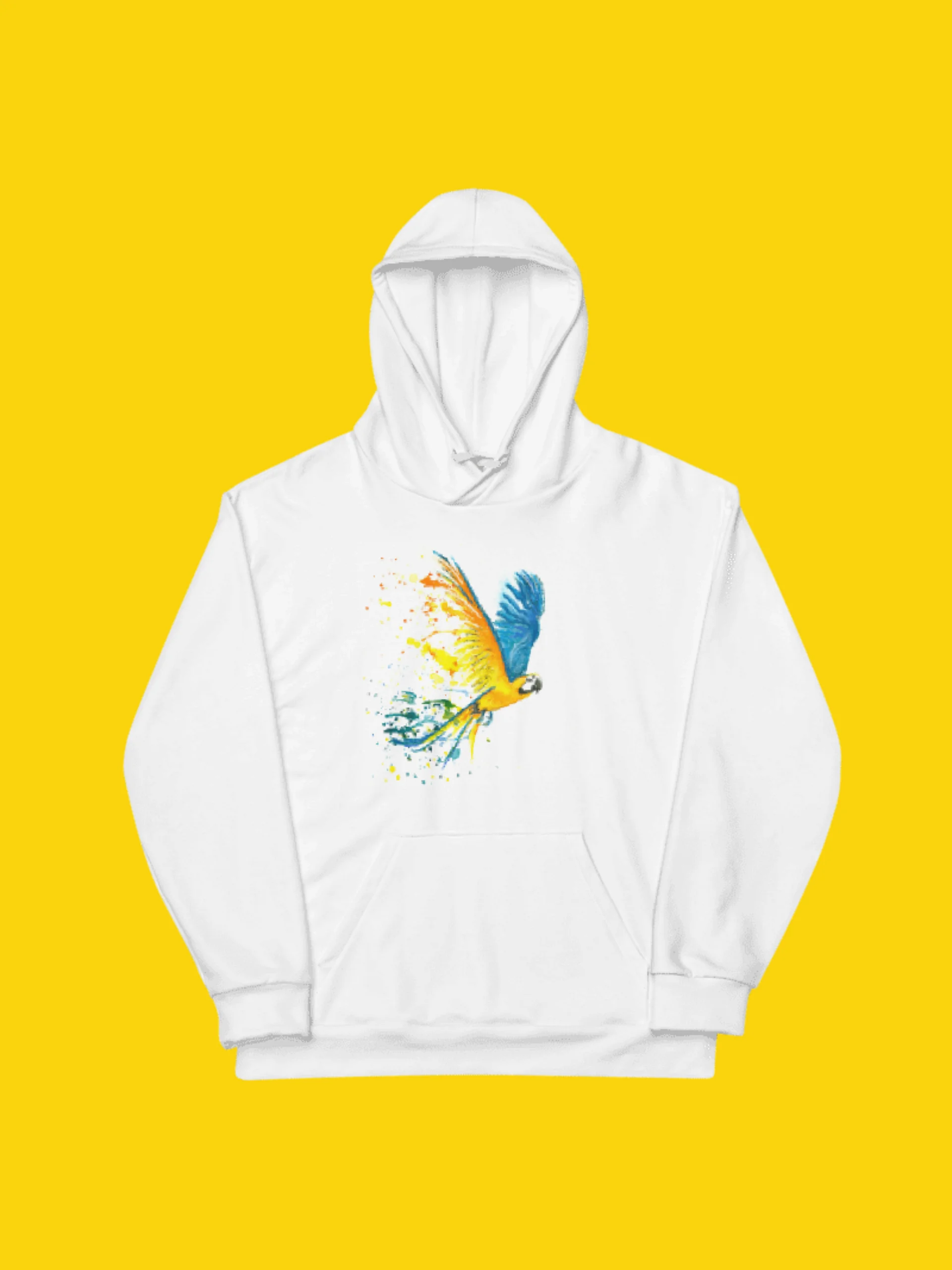 All-Over Print Recycled Unisex Hoodie ''Parrot'' | Anastasia Gracheva© product image (9)
