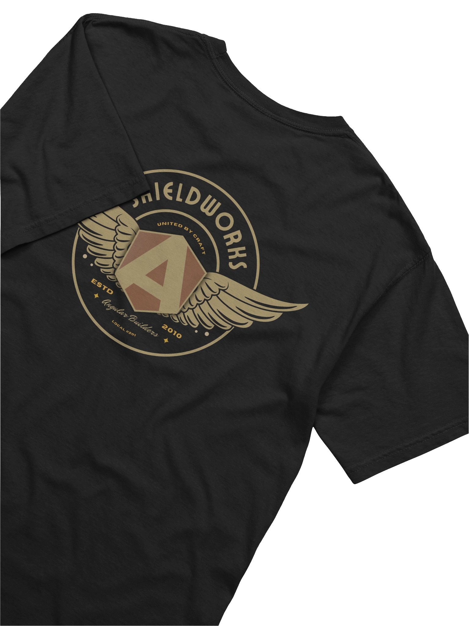 Shieldworks Angular Builders Local #201 “United by Craft” Heavyweight Tee product image (2)