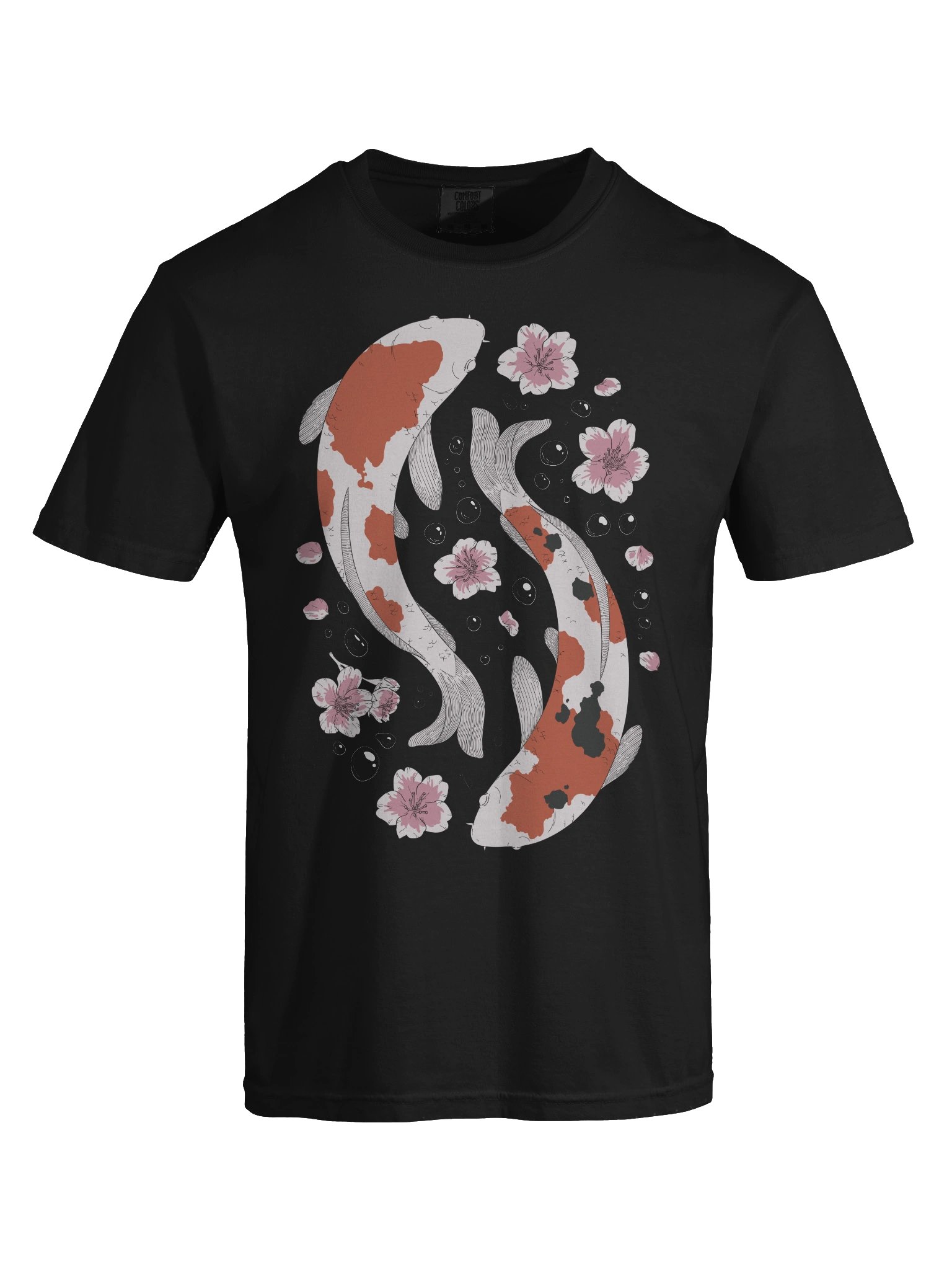 Koi Fish Cherry Blossom Shirt – Japanese Aesthetic Koi Graphic Tee, Zen Floral Design product image (6)