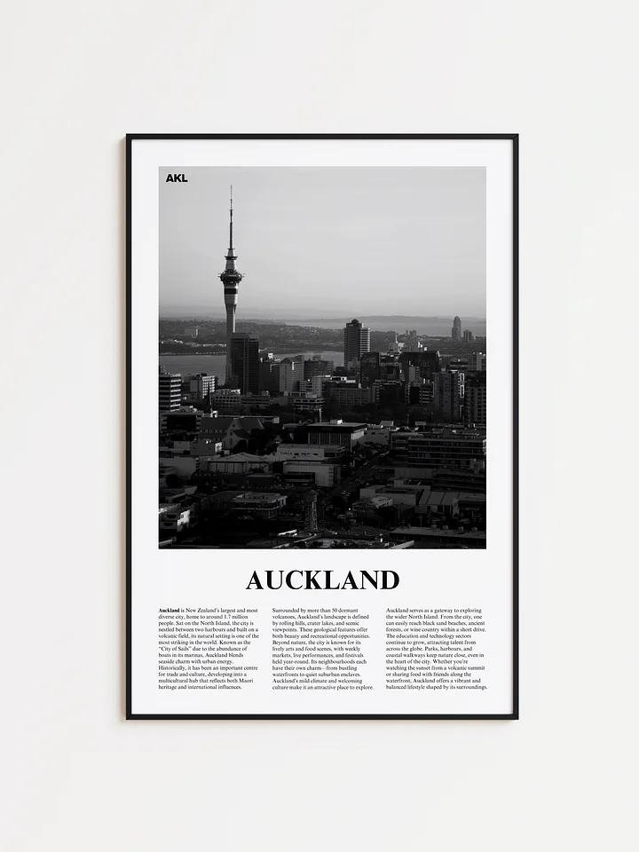 Auckland 02 Newspaper Poster | Framed product image (1)