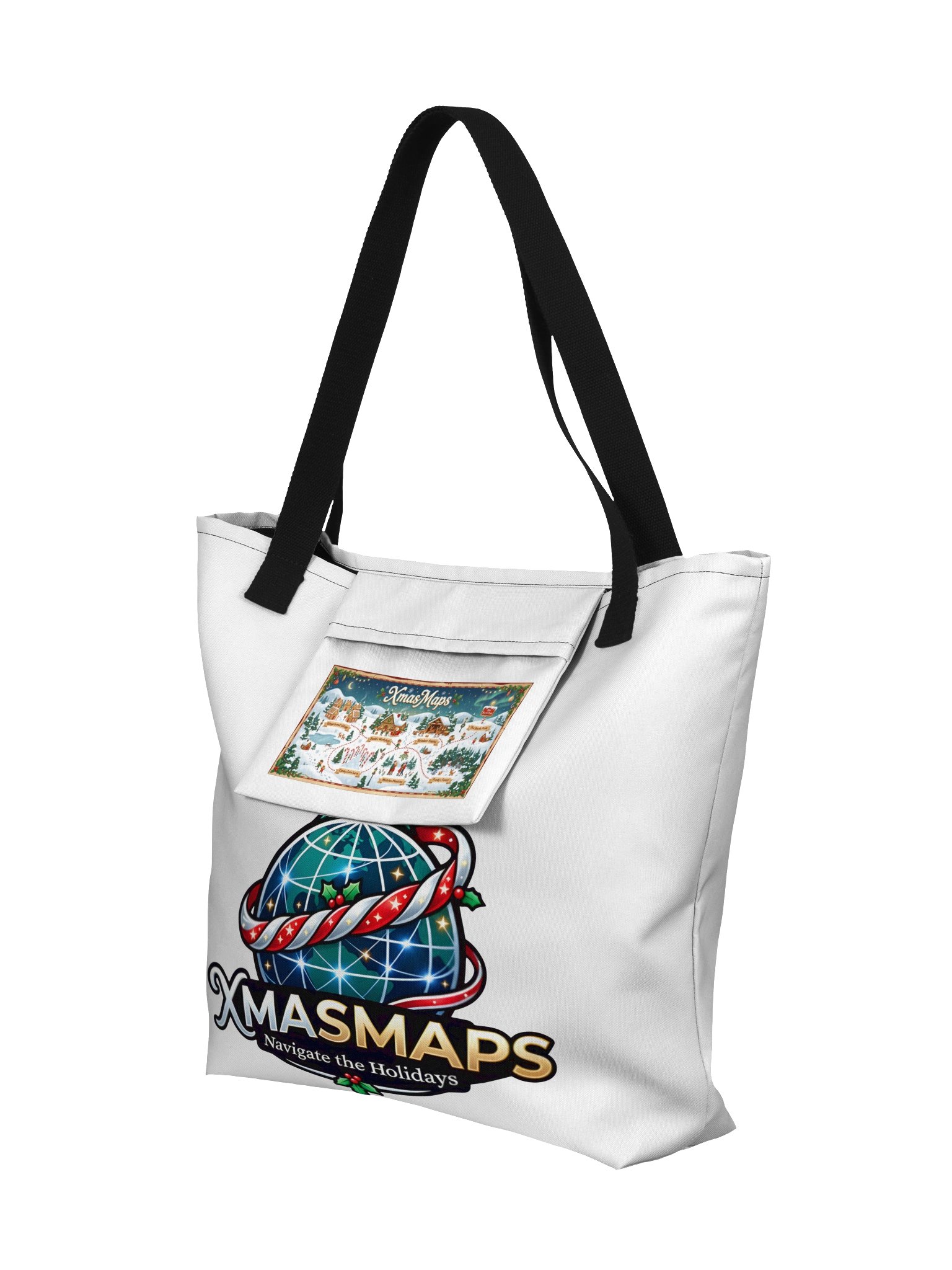 XmasMaps Large All-Over Print Tote Bag product image (14)