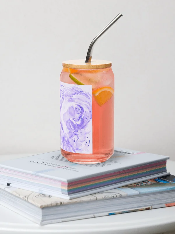 WRAPPED IN HOLY SPIRIT LAVENDER GLASS CUP product image (1)