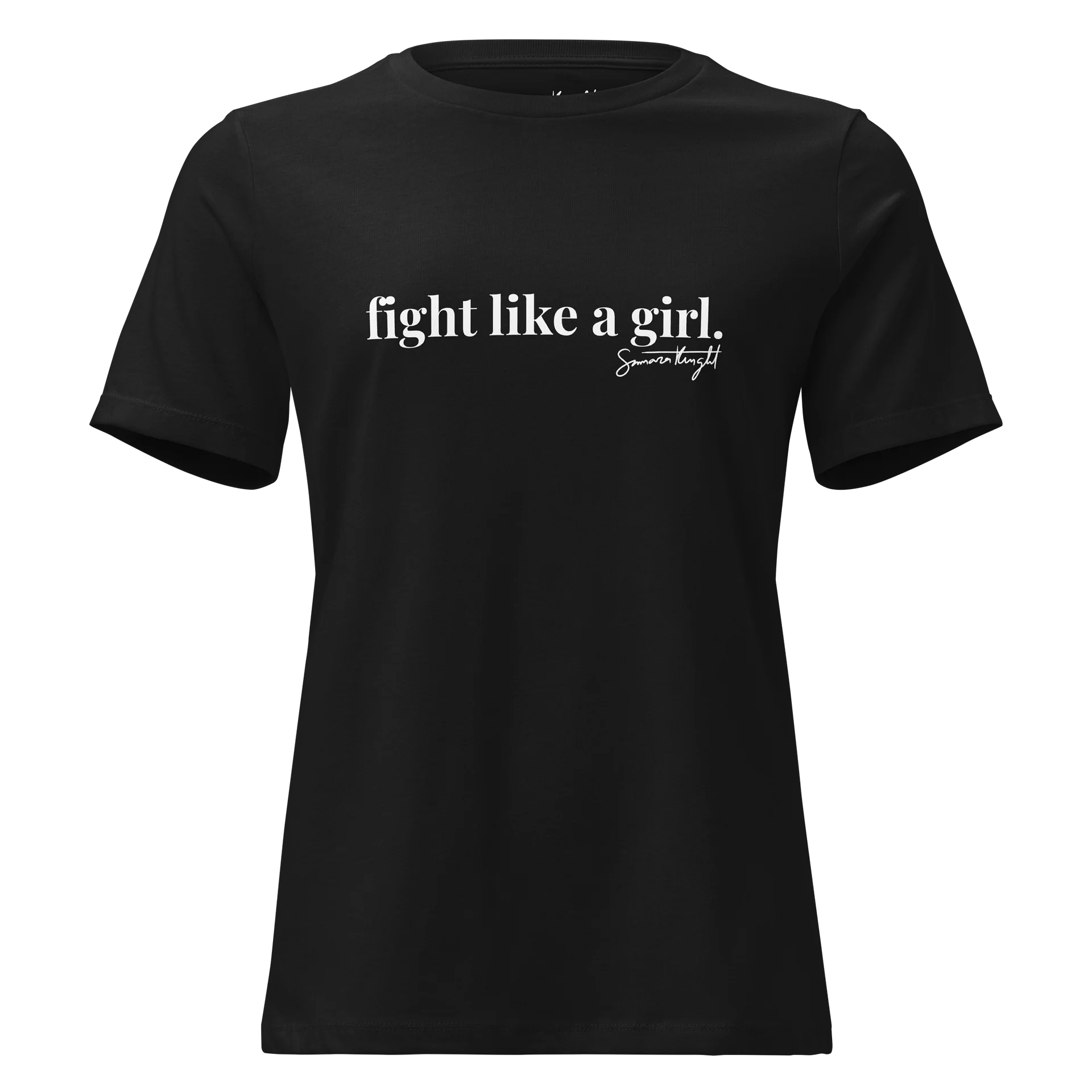 Fight like a girl relaxed fit tee - dark product image (1)