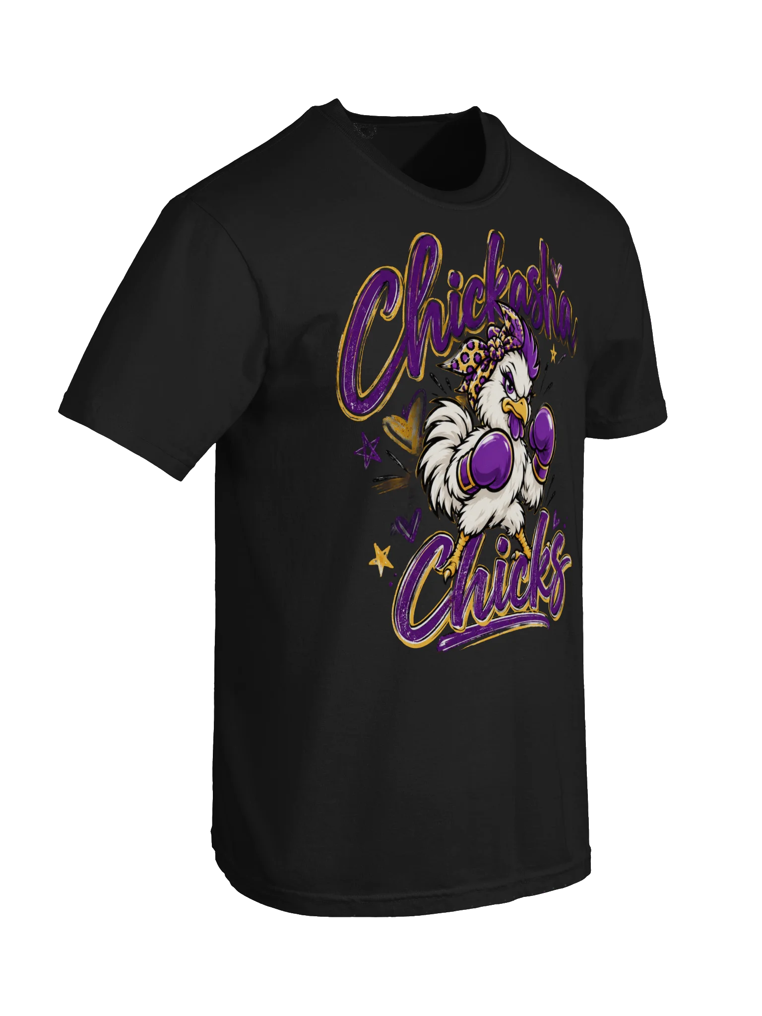 Chickasha Chicks Girly Fighting Chick Comfort Colors T-Shirt product image (69)