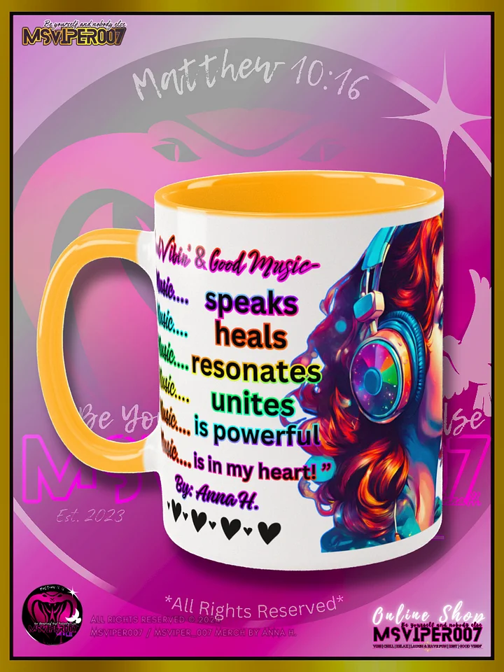 Mugs - MsViper007's "Good Vibin' [spectrum - V1]" Hot Beverage Mug with color inside by Anna H. product image (1)