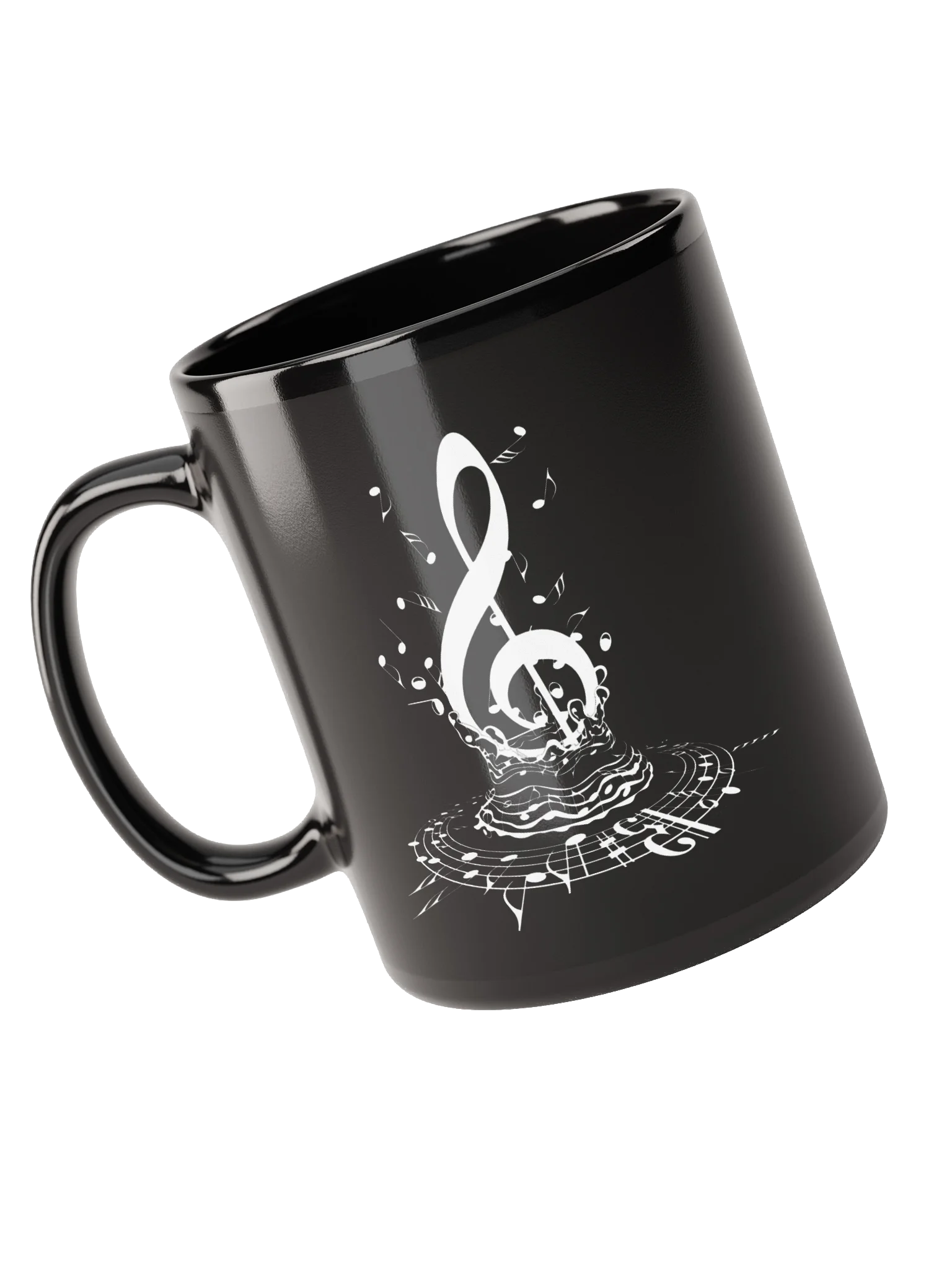 Music Splash Black Glossy Mug product image (3)