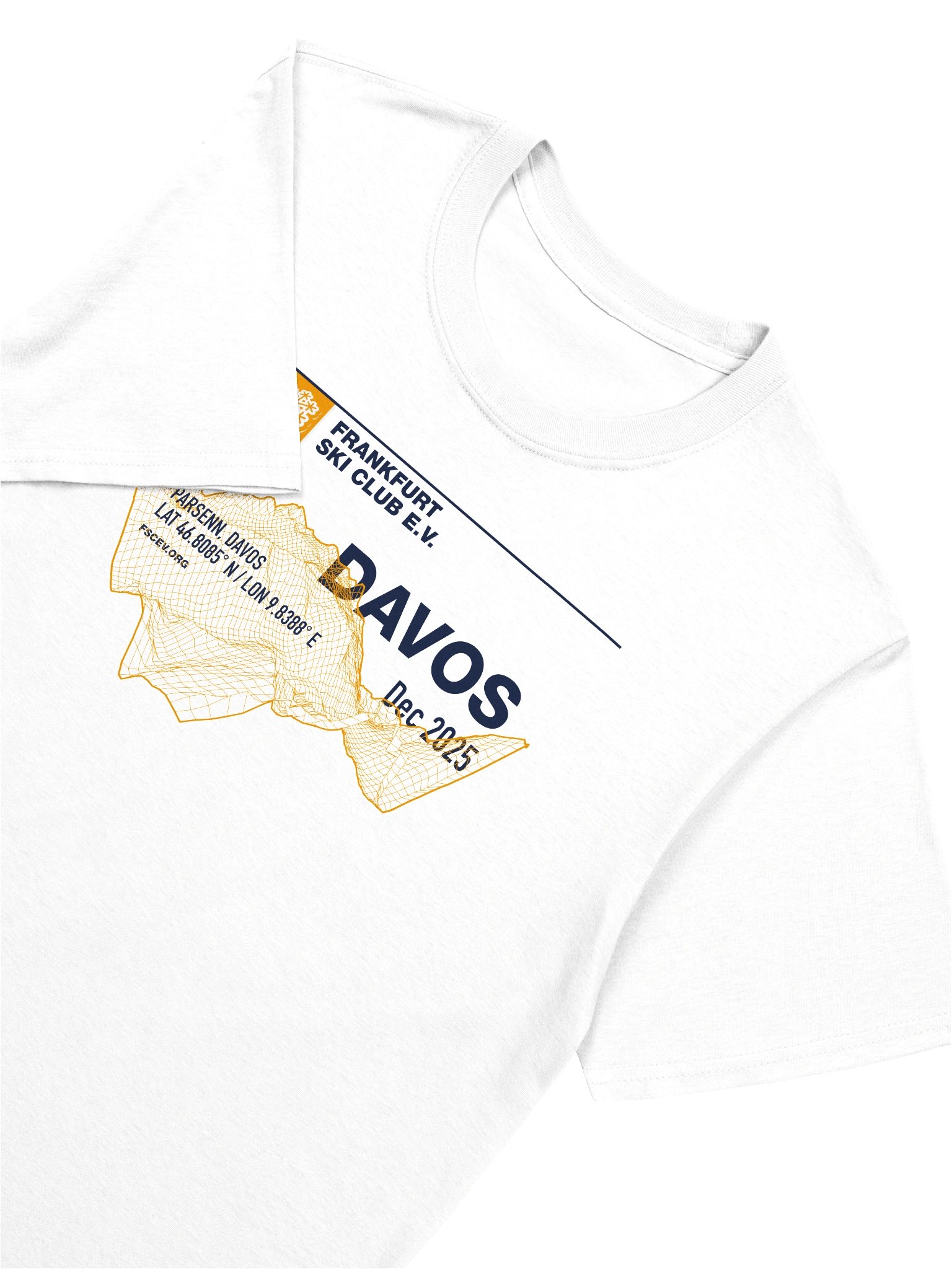 Davos / Parsenn Coordinates white (front only print) product image (2)