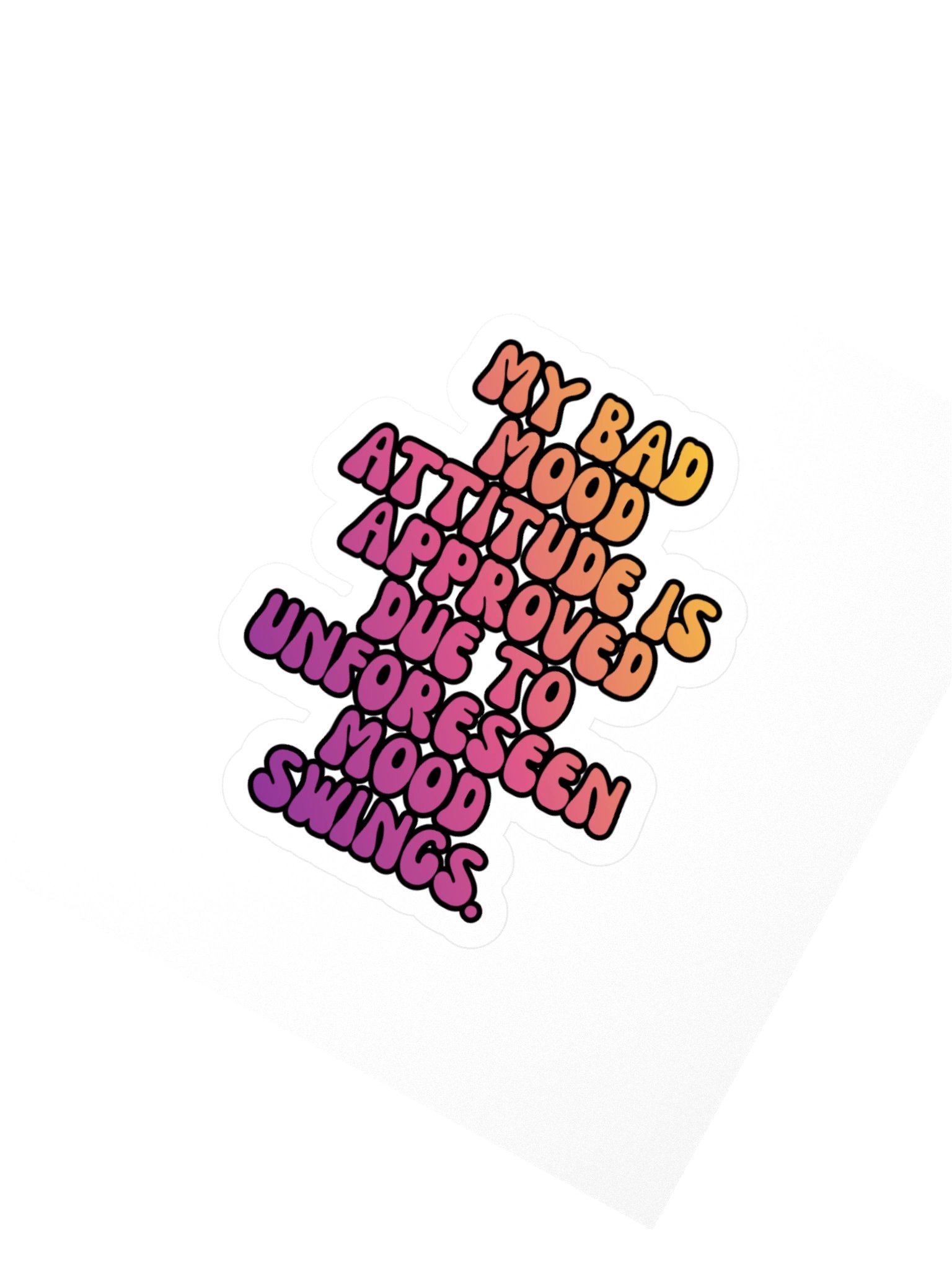 Menopause Chaos Kiss Cut 4"x4" Vinyl Sticker product image (2)