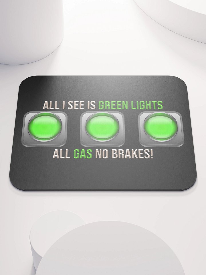 All I See Is Green Lights, Blk Mouse Pad BV product image (1)