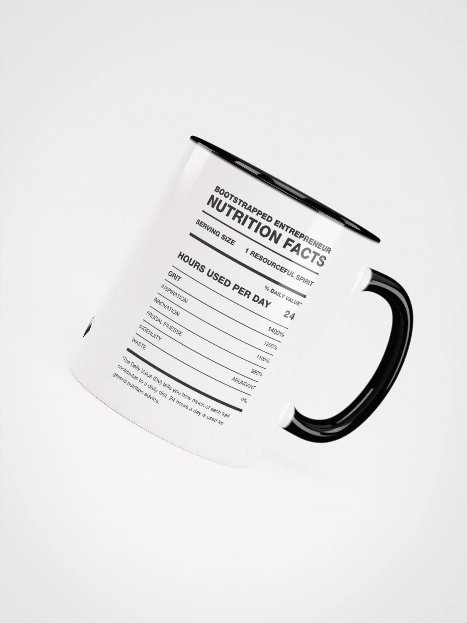 BOOTSTRAPPED ENTREPRENEUR Nutrition Facts Ceramic Mug product image (4)
