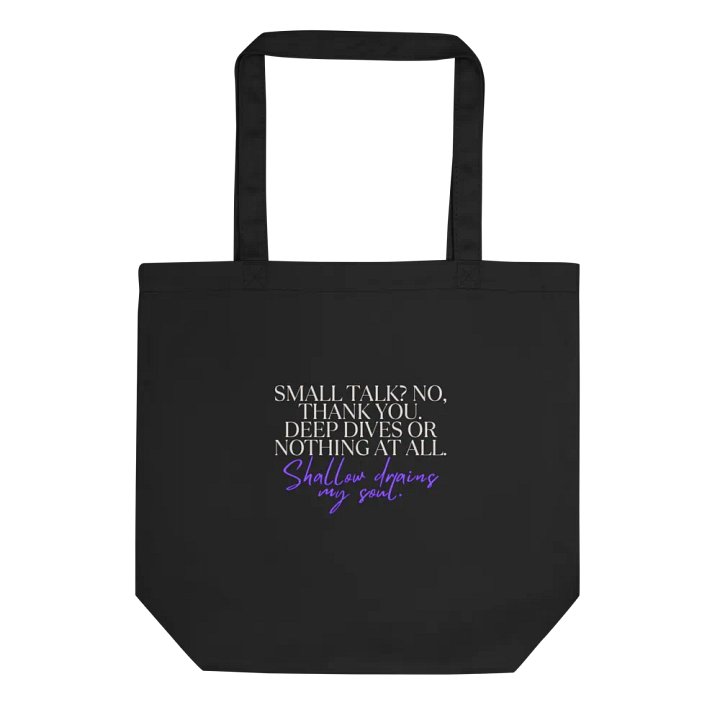 No Small Talk Haiku Organic Tote product image (1)