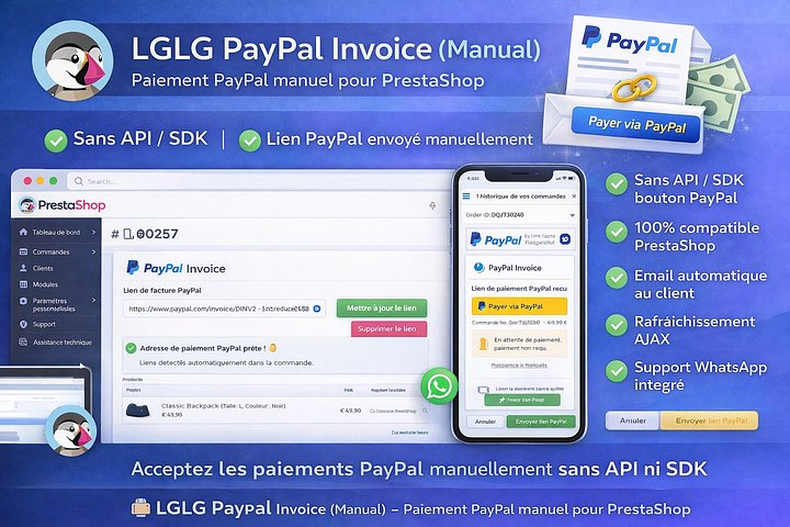 Plugin PrestaShop - PayPal Invoice (Manual) product image (1)