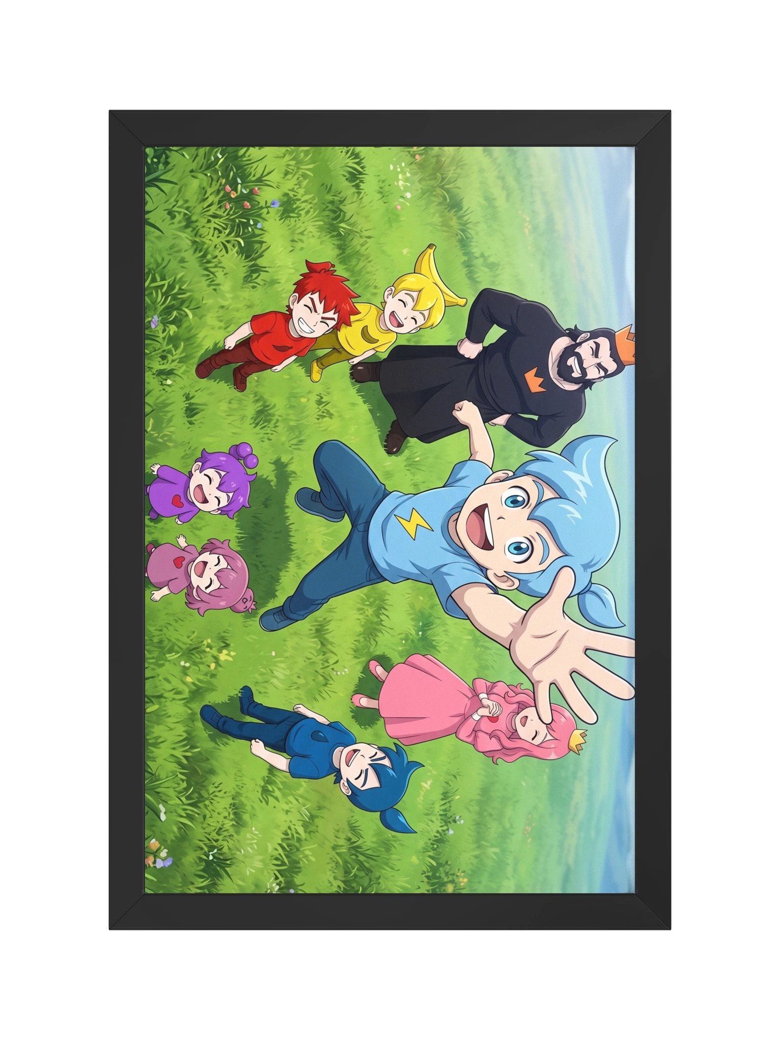 لوحة عائلة مستر ماس بأسلوب الانمي | MrMAS Anime Family Framed Poster product image (2)
