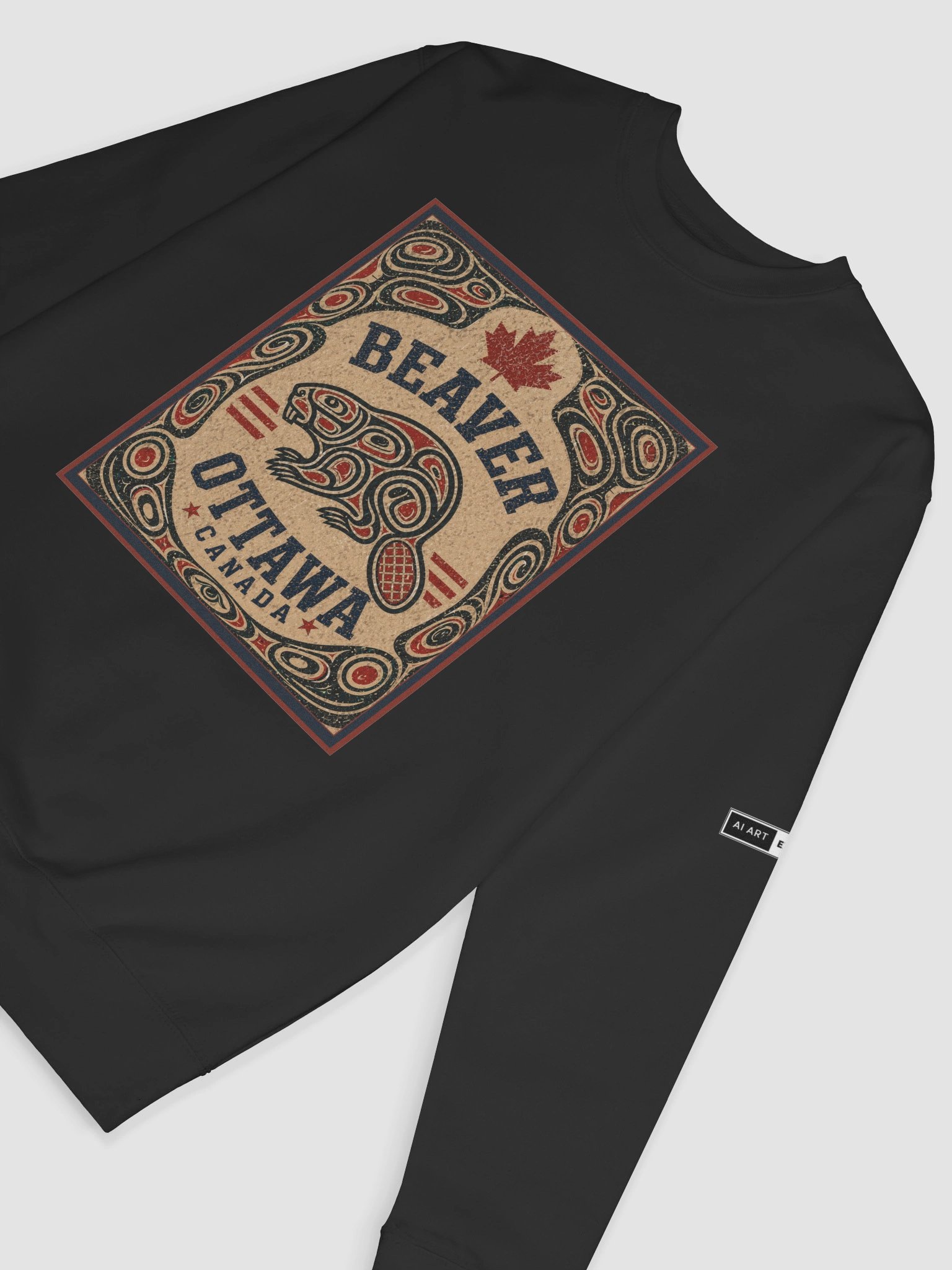 "HAIDA BEAVER OTTAWA" premium cotton sweatshirt product image (3)