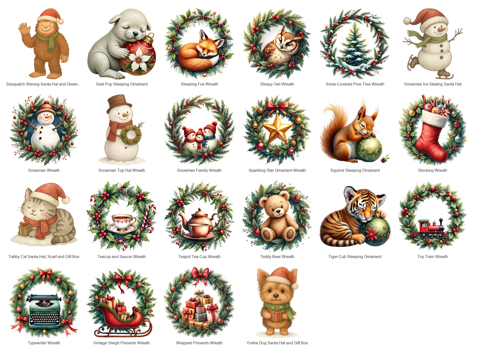 Christmas PNG Bundle | 118 Designs | Commercial Use | Sublimation Clipart product image (6)