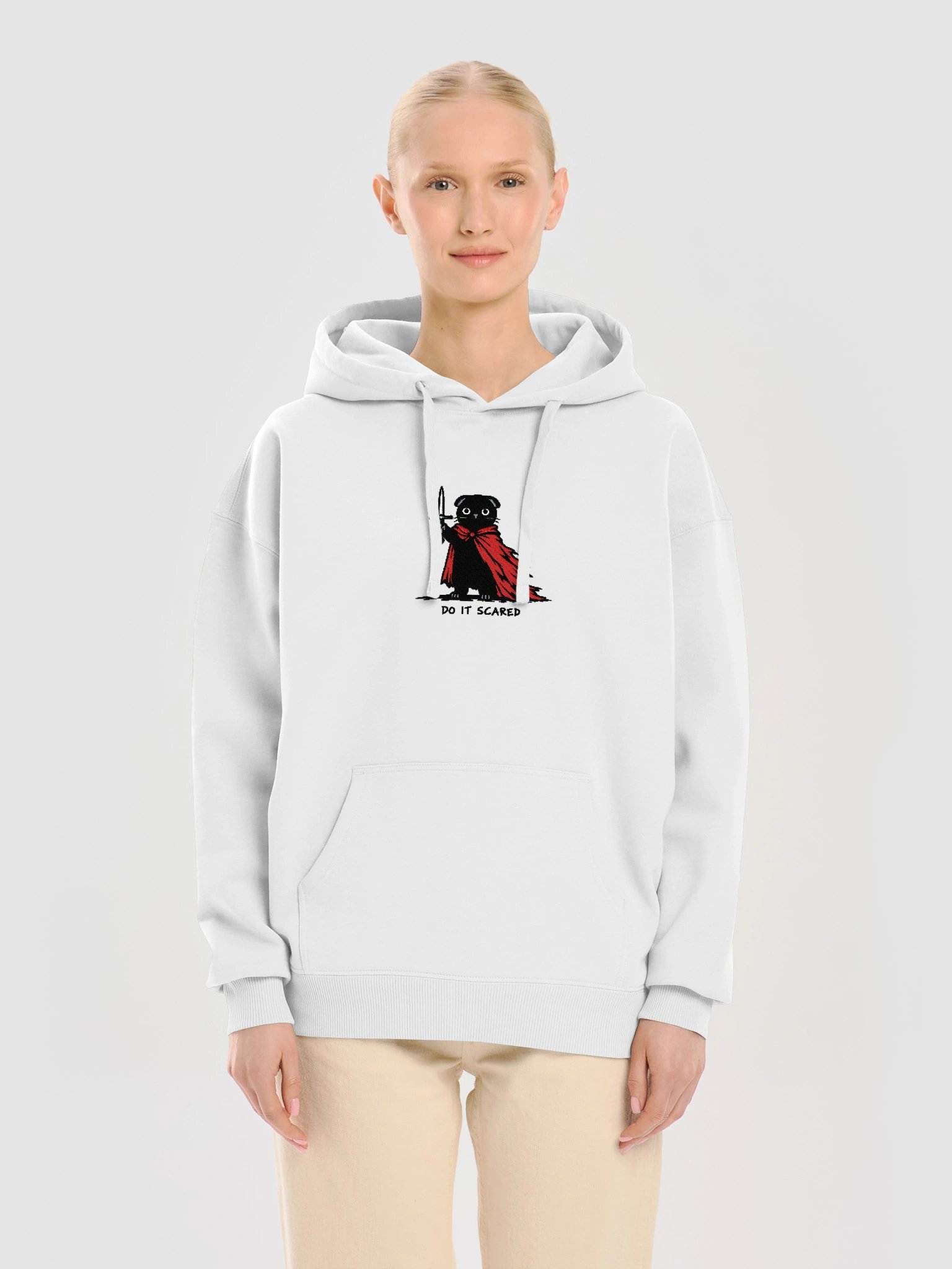 Hoodie unisexe Relaxed Coton Bio Poids Lourd – DO IT SCARED product image (2)
