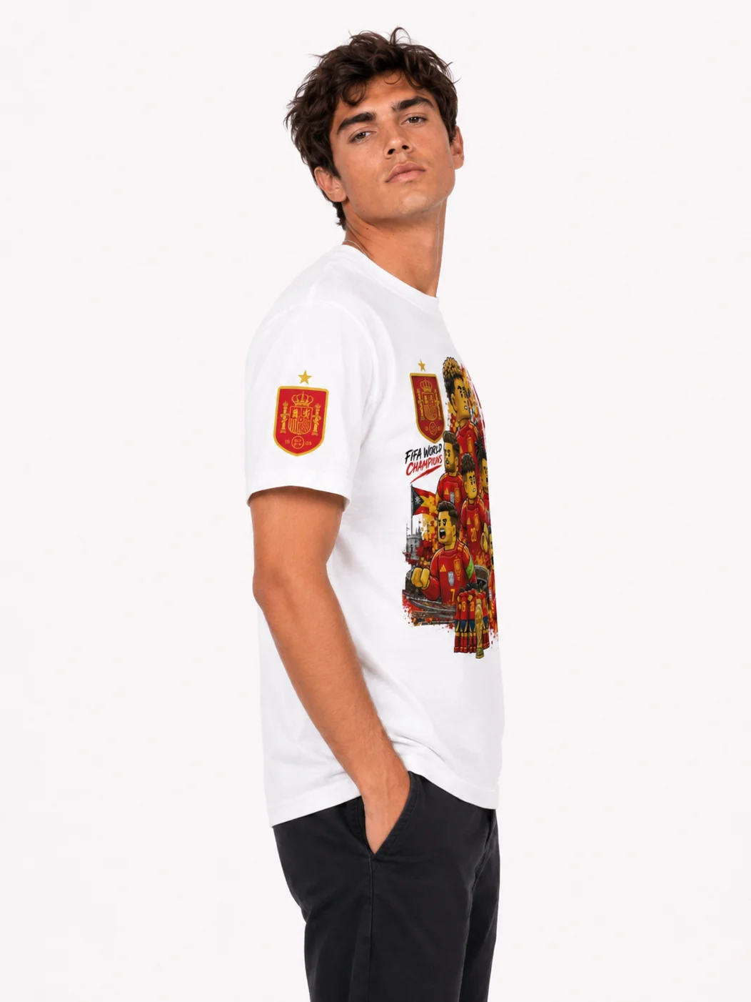 Spain FIFA World Champions Lego-Style Art Tee product image (4)