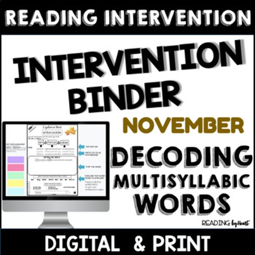 Multisyllabic Words: Guided Practice - November (Print & Digital) (Grades 4-8) product image (1)