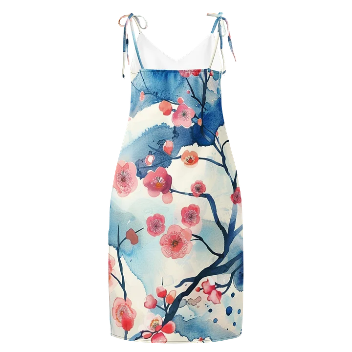 Traditional Japanese Watercolor Slip Dress - Pink Plum Blossom Apparel product image (2)