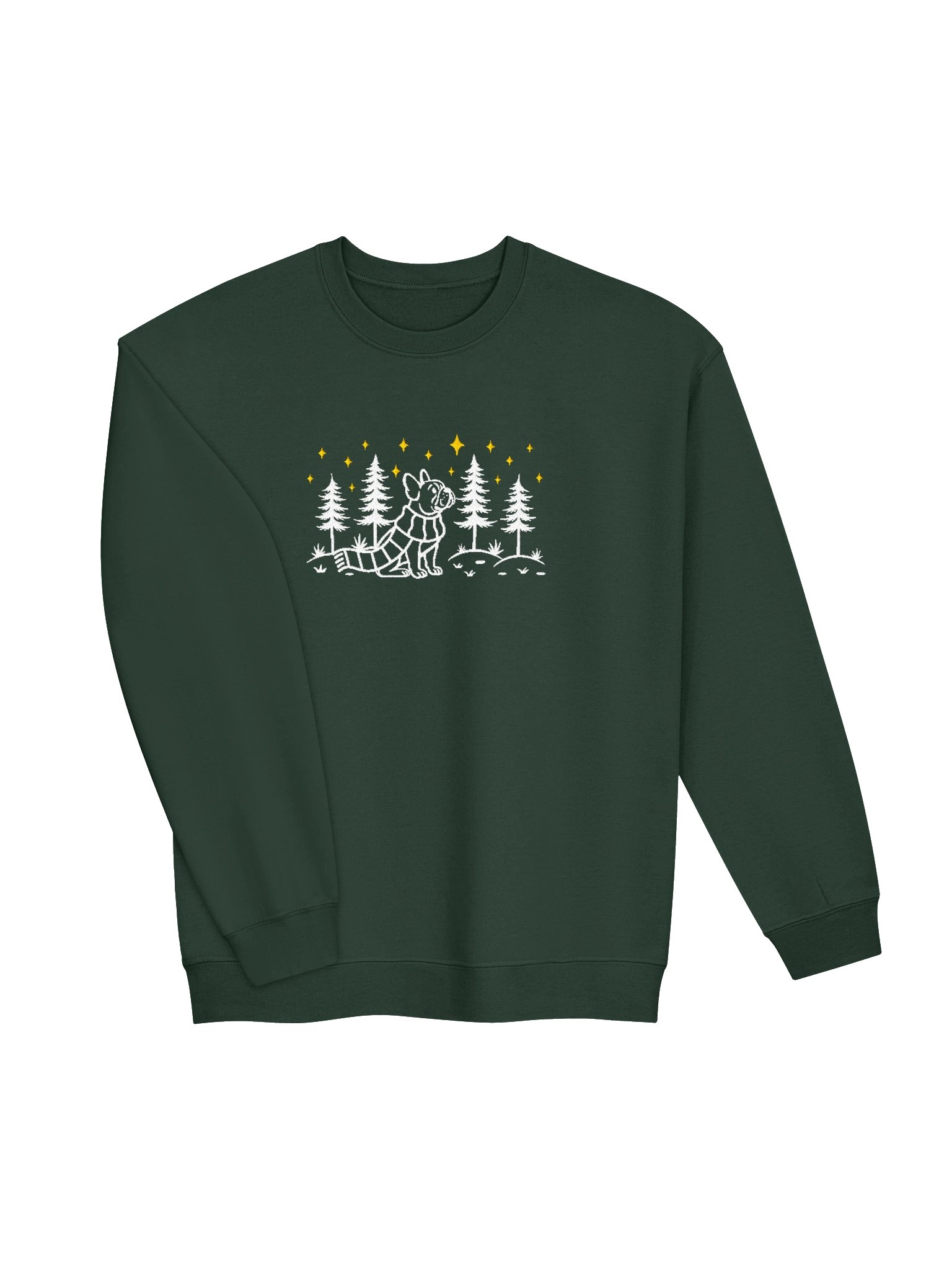 French Bulldog Winter/Christmas Line Art Design Embroidered Sweatshirt product image (19)