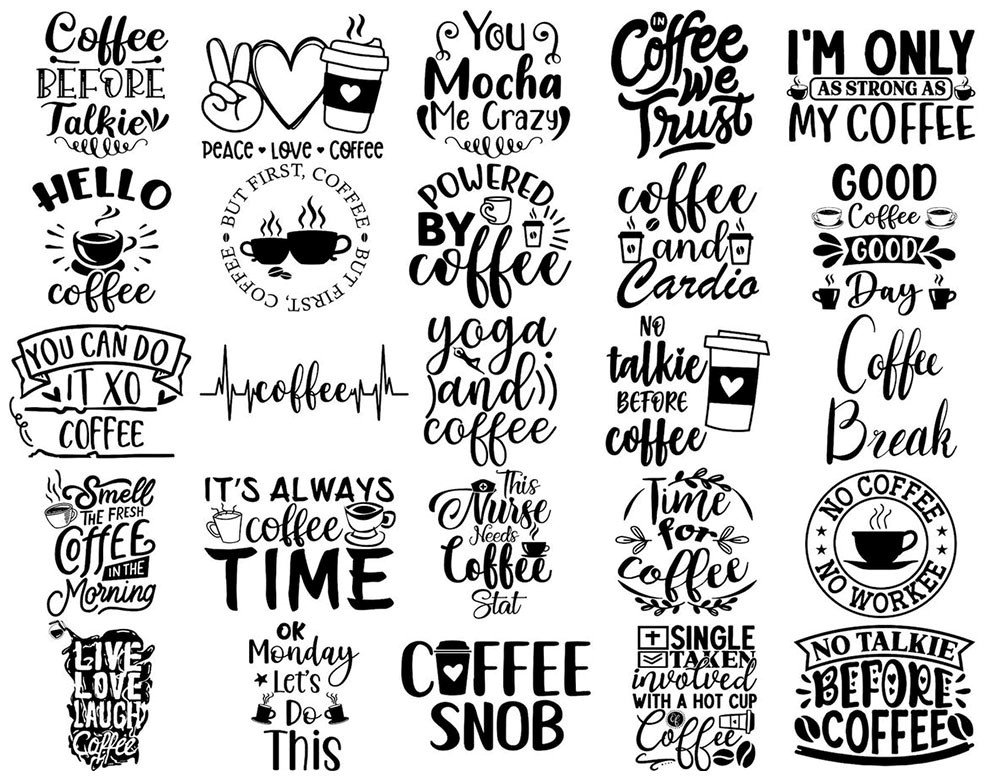 120 Coffee SVG Bundle for Cricut | Funny Coffee Quotes SVG PNG DXF EPS | Coffee Lover SVG Files Instant Download product image (2)