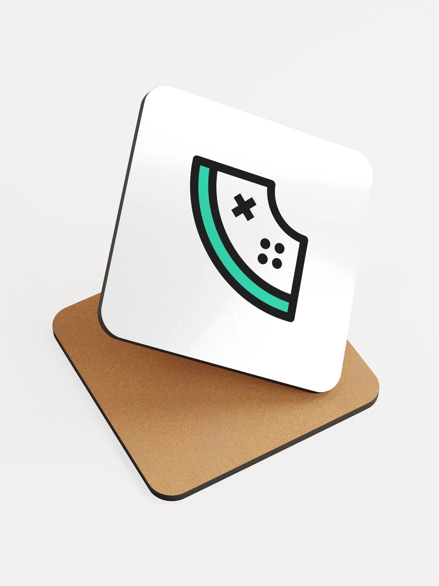 Melon Glossed Cork Coaster product image (1)