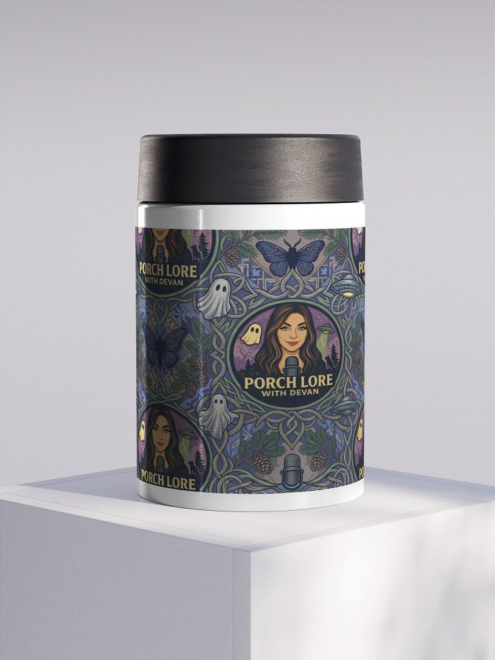 PORCH LORE DEVAN PERIWINKLE MOTH STAINLESS STEEL KOOZIE product image (1)