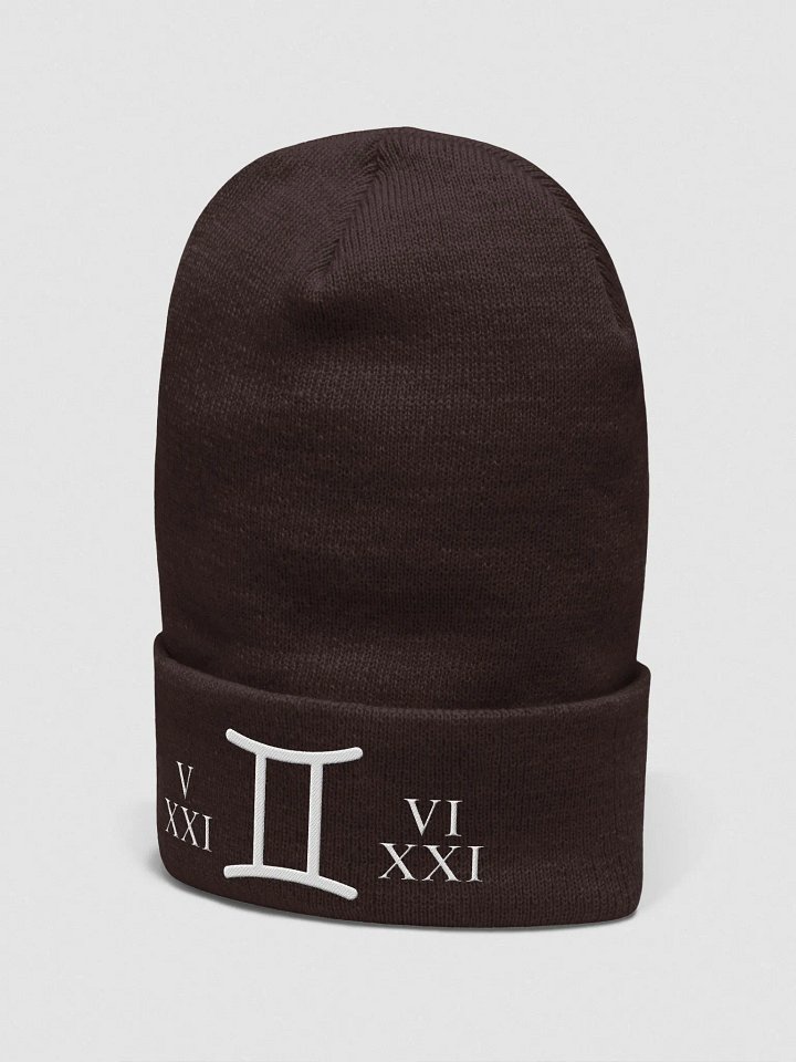 "Gemini Duality : Infinite Possibilities" Dynamic Motion Embroidered Beanie product image (2)