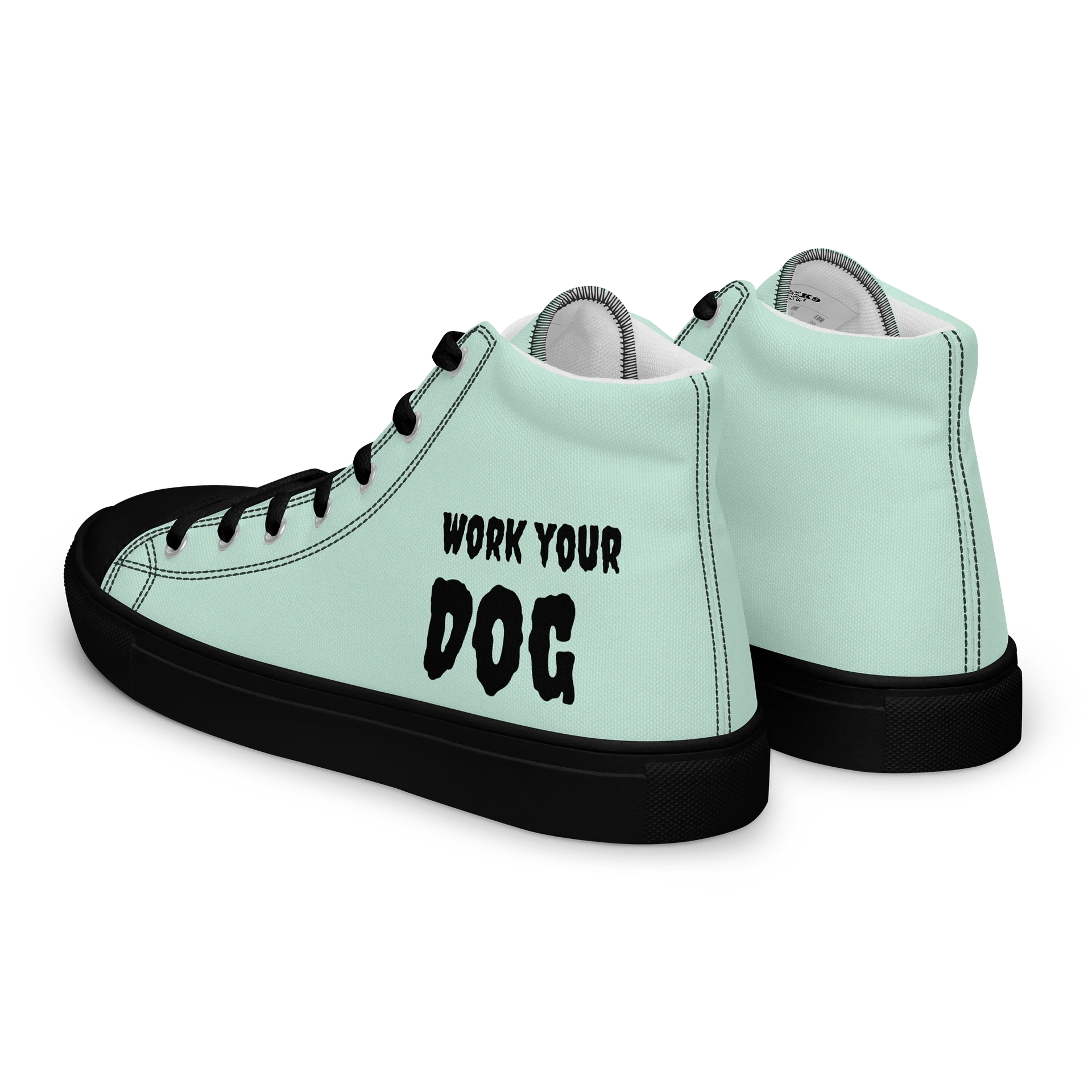 WORK YOUR DOG — Retro Graphic Women's High-Top Sneakers product image (5)