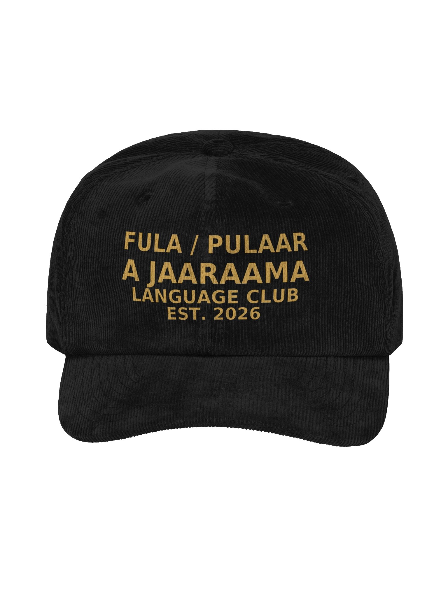 Ubuntu Talks Language Club — A JAARAAMA | Fula (Pulaar) Corduroy Cap (Printed) product image (1)